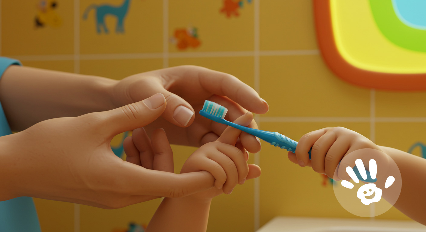 therapist and child helping at home