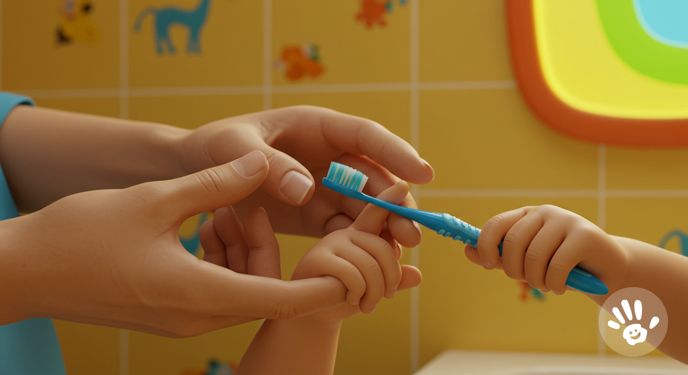 therapist and child helping at home